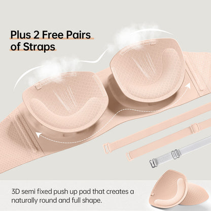 Strapless Non Slip Bandeau Jelly Bra