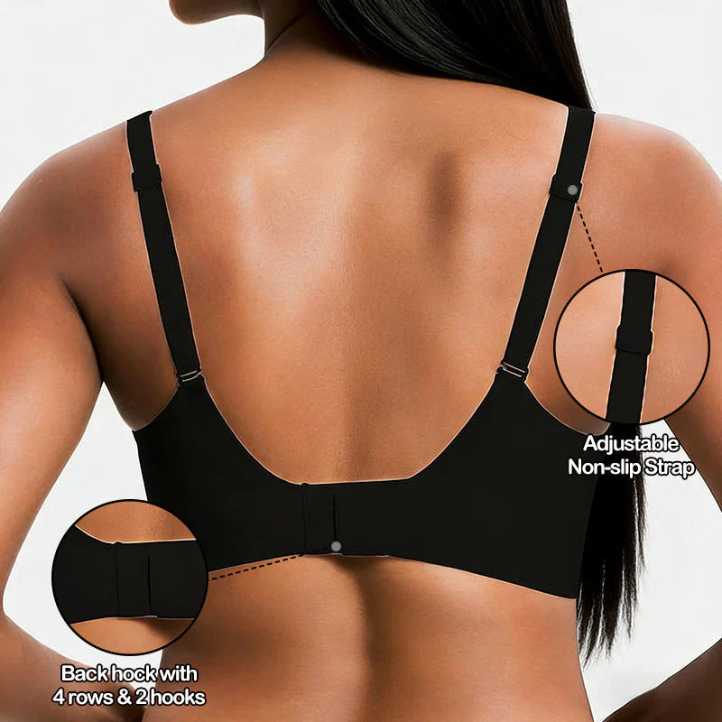 Women’s Wireless Deep V Push-Up Bralette — Ultra-Comfortable T-Shirt Bra