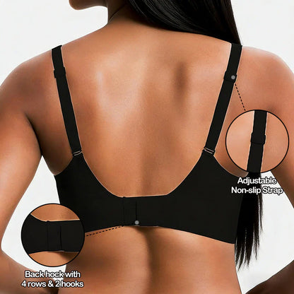 Women’s Wireless Deep V Push-Up Bralette — Ultra-Comfortable T-Shirt Bra