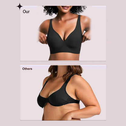 Women’s Wireless Deep V Push-Up Bralette — Ultra-Comfortable T-Shirt Bra