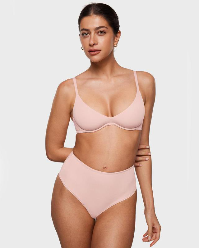 Women's Infeela Plus Plunge Bra - Unlined Underwire Sexy Demi Balconette Bras